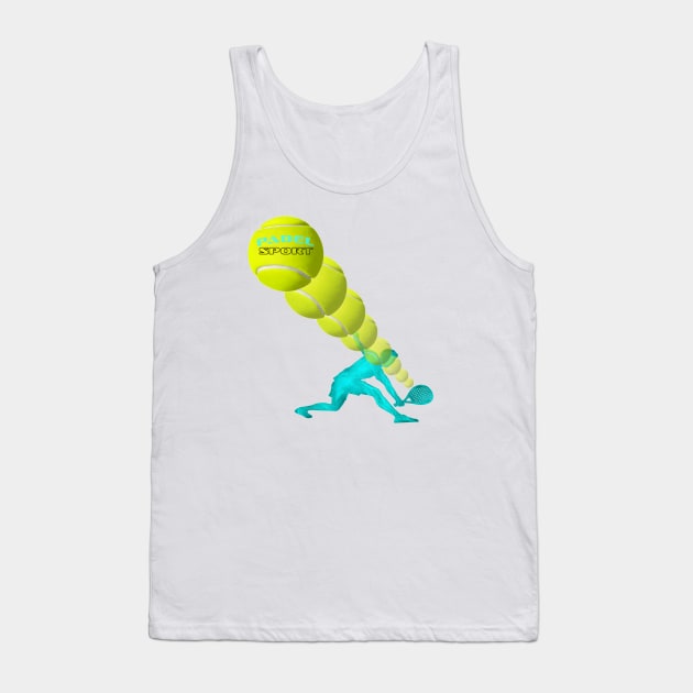 Padel sport 7 Light Blue Tank Top by DymSportswear